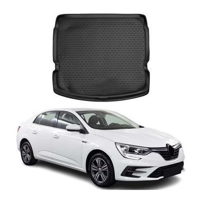 Kofferraummatte Kofferraumwanne für Renault Megane 2016-2020 Gummi TPE Schwarz