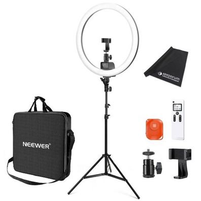 Neewer Ringlicht SRP18-2.4G LED-Leuchte mit Fernbedienung und Tuch