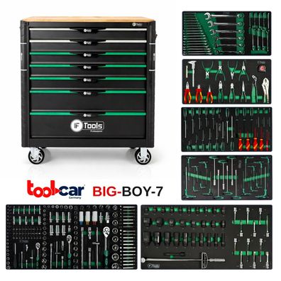 F-Tools ToolCar Werkzeugwagen Werkstattwagen | 6 volle Schubladen + 1 extra Staufach