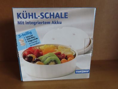 Kühl-Schale mit integriertem Akku weiß 16 cm Ø TopShop Eduscho