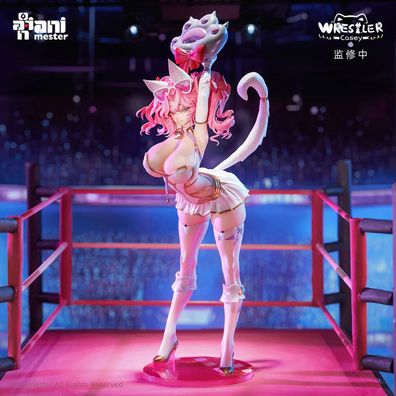 AniMester Casey mit sexy Wrestling-Outfit | Original Character Figur | 28 cm