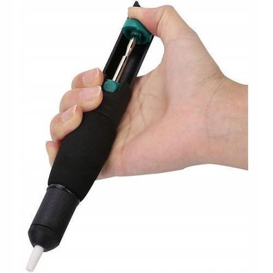 Rosfix Entlötpumpe Schwarz – Teflonspitze, 208 mm | 35 cm-Hg Saugkraft