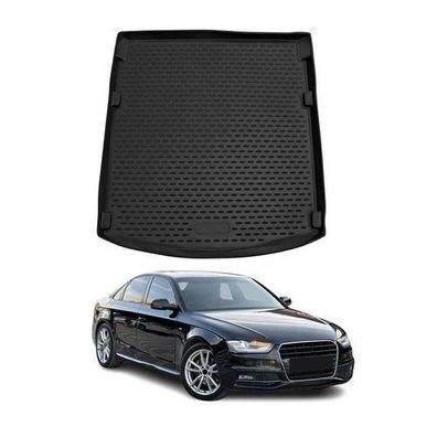 Kofferraummatte Kofferraumwanne für Audi A4 Limousine 8K2 B8 2008-2015 Gummi