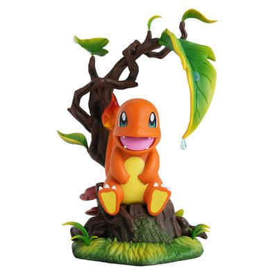 Morstorm Studio Glumanda/Charmander mit Riesenblatt | PoKéMoN Sammelfigur | 20cm