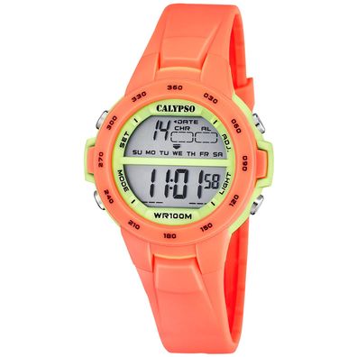 Calypso Kinder- und Jugenduhr Digital Orange 10 bar K5850/4
