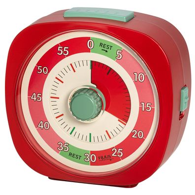 Filius Küchen-Timer 60-Minuten Countdown-Uhr Eieruhr Küchenuhr Rot 0707-1