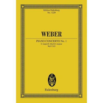Konzert Nr. 1 C-Dur WeV N.9 Weber Studienpartitur Noten