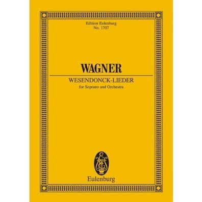 Wesendonck-Lieder WWV 91 A Wagner Studienpartitur Noten