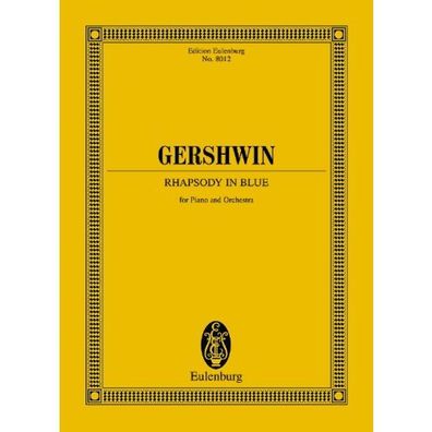 Rhapsody in Blue Gershwin Studienpartitur Noten