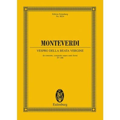 Vespro della Beata Vergine SV 206 SV 206 Monteverdi Studienpartitur Noten