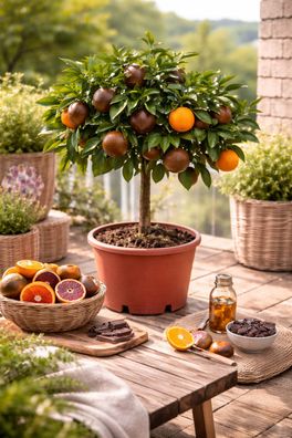 Arancio Chocolate Orangebaum Citrus sinensis 70-100 cm seltene Orange winterhart