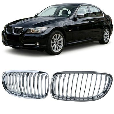 Sport Kühlergrill Frontgrill Chrom passt für 3er BMW E90 E91 2008-2012