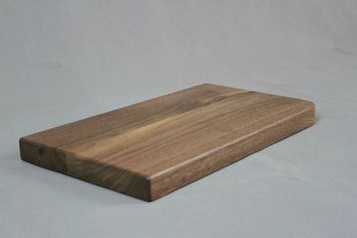 Fensterbank Holz Nussbaum Exclusiv massiv, 20 cm tief, Längenauswahl 45 - 75 cm