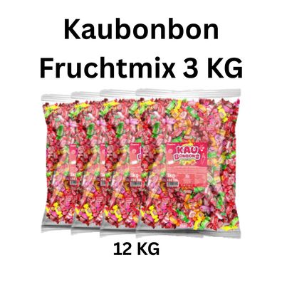 12kg Kaubonbon Fruchtmix einzeln verpackt Wurfmaterial Fasching