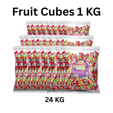 24kg Fruit Cubes einzeln verpackt Fruchtbonbons Wurfmaterial XXL