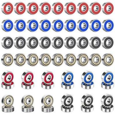60x Kugellager 608ZZ 8x22x7 mm Rillenkugellager für Skateboard Roller