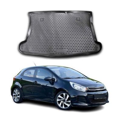 Kofferraummatte Kofferraumwanne für Kia Rio 2011-2021 Gummi TPE Schwarz