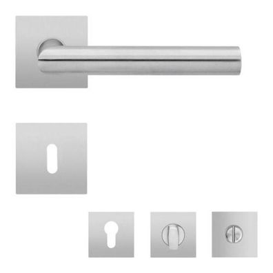 Karcher Türdrücker flächenbündige Rosetten-Garnitur EPL28Q Rhodos Edelstahl