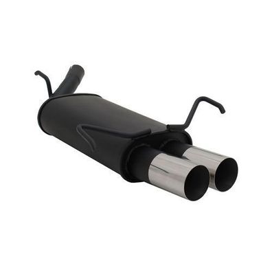 Novus Sportauspuff für Opel Corsa C 2x76mm RL-Design Endschalldämpfer mit ABE