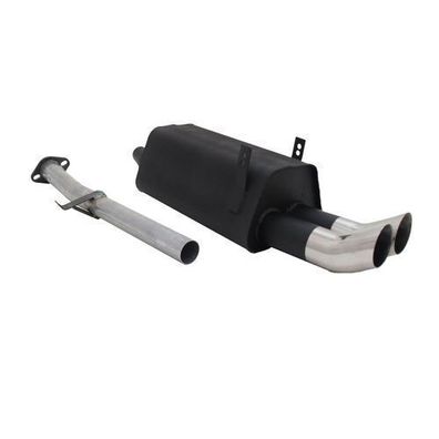 BMW 3er E36 316/318 Novus Sportauspuff 2x76mm DTM Endschalldämpfer mit ABE