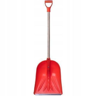 KADAX Schneeschaufel, Schaufel mit Holzstiel, Schneeschieber, 38 cm, Orange