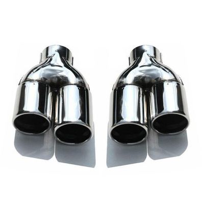 Auspuffblende Endrohr für Mercedes C Klasse W204 S204 C204 2007-2015 Chrom 2x