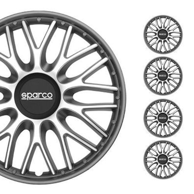 Sparco Radkappen 15 Zoll Roma Silber Grau 4tlg
