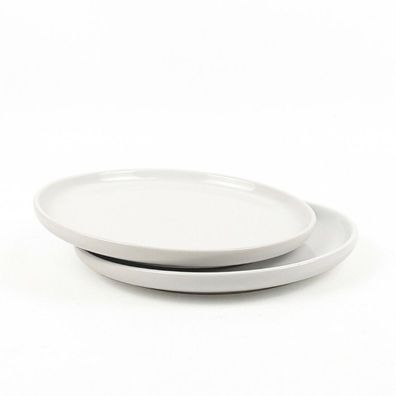2er-Set Dessertteller aus hochwertigem Steingut - ø20 cm, robust & pflegeleicht
