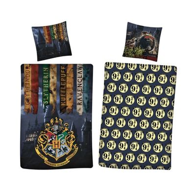 Harry Potter Bettwäsche 140x200 cm + Kissenbezug 65x65 cm Baumwolle