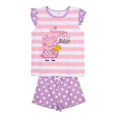 Peppa Pig Kinder Schlafanzug kurz Single Jersey aus Baumwolle