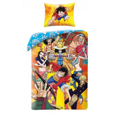 One Piece Bettwäsche Set aus Mikrofaser Bettdeckenbezug 140 × 200 cm mit 70 × 90