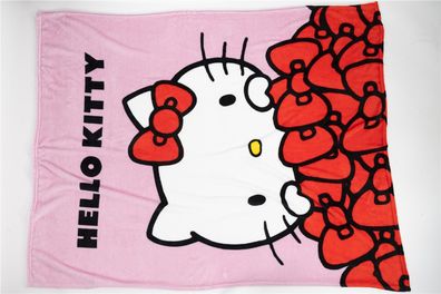 Hello Kitty Flanell Wohndecke für Kinder und Erwachsene 130 x 160 cm