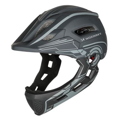 Wozinsky Kinder-Integralhelm mit USB-Rücklicht Größe S 52–56 cm