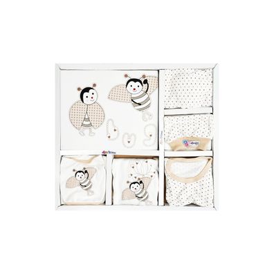 Biene Baby Erstausstattungspaket 10-teilig aus 100% Baumwolle - Neugeborenen Set
