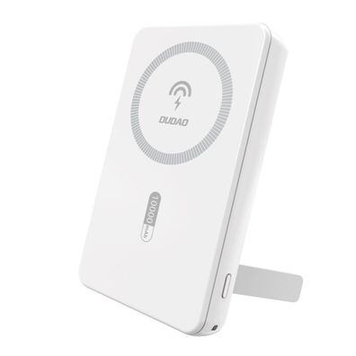 Dudao K14S+ Powerbank 10000 mAh 20 W USB-A / USB-C / MagSafe mit Ständer – Weiß