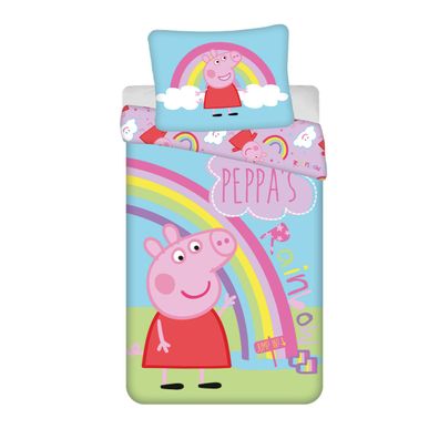 Peppa Pig Bettwäsche-Set "PEP016" Kinder Bettgarnitur 140×200 + 70×90 cm