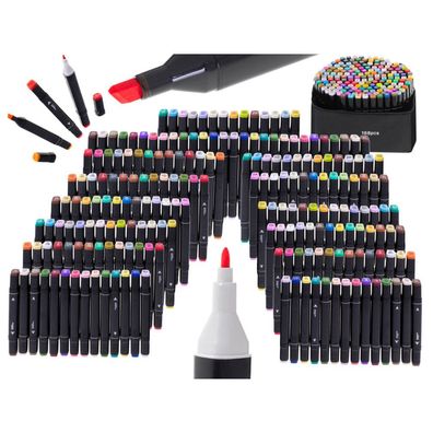 Doppelseitige Alkoholmarker im Etui 168 Stück