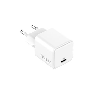 Forever TC-08 GaN Schnellladegerät 30W USB-C Power Delivery – Weiß