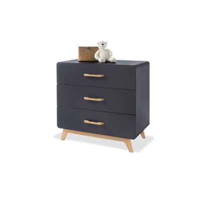 Pinolino Wickelkommode anthrazit mit Esche 100 x 59 x 103 cm mit Soft Close