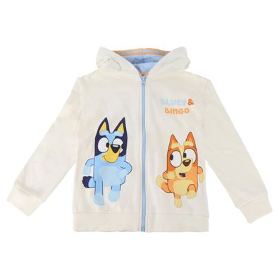 Bluey Kinder Hoodie – Baumwolle Zip Kapuzenpullover Freizeit Jungen Mädchen