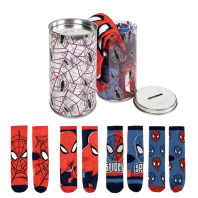 Marvel Spiderman Sockenpackung 4 Stück Kinder Baumwollstrümpfe