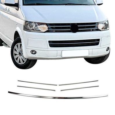 Kühlergrill Leisten Grillleisten für VW Transporter T5 2009-2015 Chrom Silber 5x