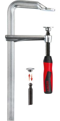 BESSEY Original Ganzstahl-Schraubzwinge GZ mit 2-Komponenten-Kunststoffgriff
