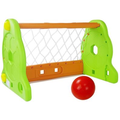 Lean Toys Grün-oranges Fußballtor für Kinder