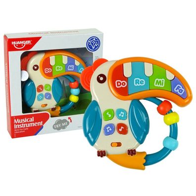 Leantoys Musikalisches Klavier, Papageiengeräusche, Lichtperlen