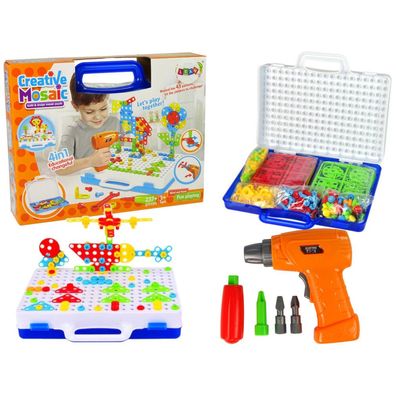 Leantoys Kreatives Mosaik-Puzzle 4in1 Schraubendreher 237 Teile