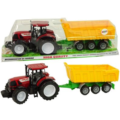 IMPORT Leantoys Traktor Kipper Gelb Traktor 50 cm