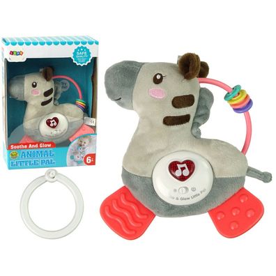 Lean Interaktiver Pädagogischer Zebra Grey Sound Melodies Rattle Teether