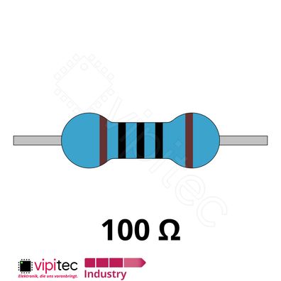 100 Ohm Metallfilm-Widerstand THT 0207 1% 600mW 100R Metallschicht Widerstände