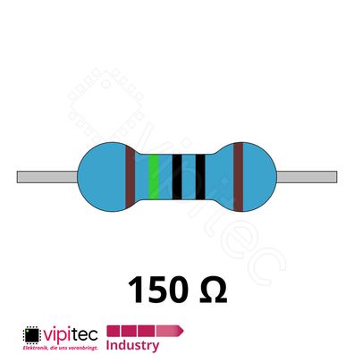150 Ohm Metallfilm-Widerstand THT 0207 1% 600mW 150R Metallschicht Widerstände
